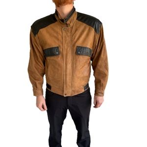 Levi’s Vintage 90's Western Wear Men’s Leather Bomber Jacket Size Medium